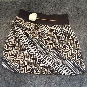 TRACY EVANS LIMITED BROWN WHITE DESIGN SKIRT SMALL